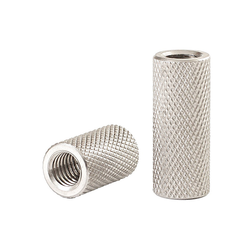 गोल बेलनाकार knurled युग्मन नट